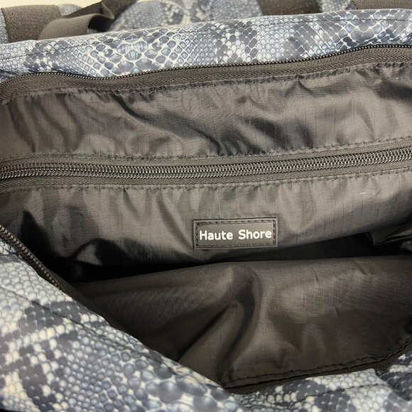 Haute Shore Jaime Blue Python Puffer Tote Crossbody Shoulder Bag Wristlet - Picture 7 of 11